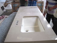 Ticari Banyo vanity üst tadilat Özelleştirilmiş mühendislik Kuvars Taş Tezgah