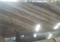 Kuvarsit Granit Mermer Levhalar, Zarif Kahverengi Katı Yüzey Taş Döşeme Fayansları