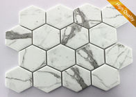 Beyaz Cararra Mermer Mozaik Karo Balık Kemik Şekilli 31 X 98 X 6mm Çip Boyutu