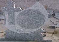 90 Derece Cilalı Yüzey Üstü Gri Granit Anıt Mezar Taşları