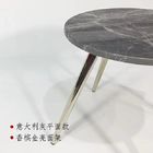Oturma Odası Yuvarlak Yemek Masaları Metal Tabanlı Mermer Taş Tezgahı