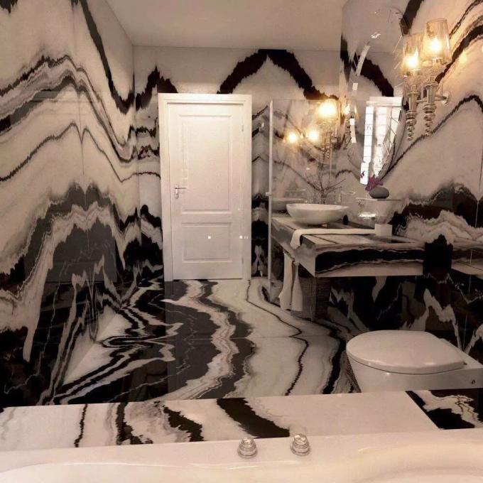 Banyo lüks dekor için yüksek kitap maç mermer panda beyaz