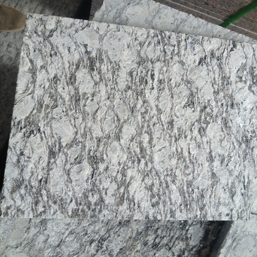 Çin Merdiven Basamakları / Döşeme Fayansları için Alevli Sprey Beyaz Granit Fayans / Levhalar